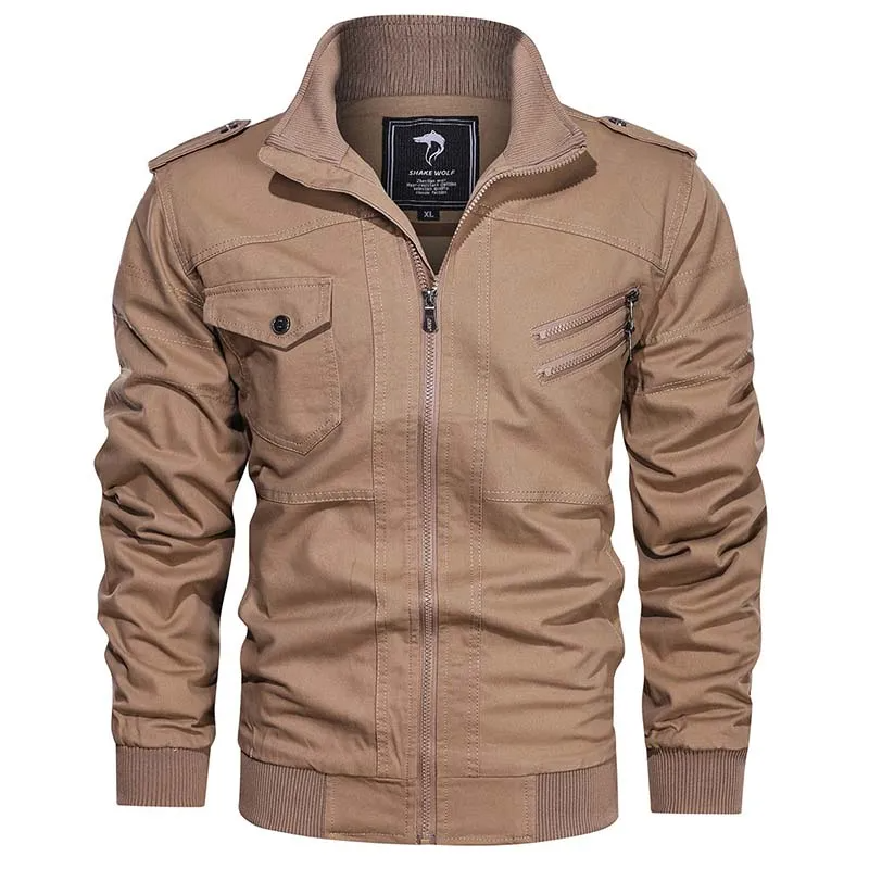 Men's military style Jacket beige - khaki