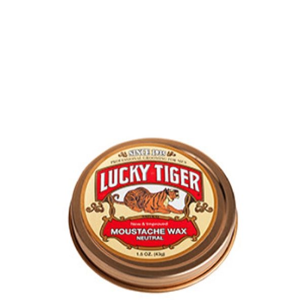 Lucky Tiger Moustache wax (neutral with coco butter & lanolin) 43g (1,5oz.)