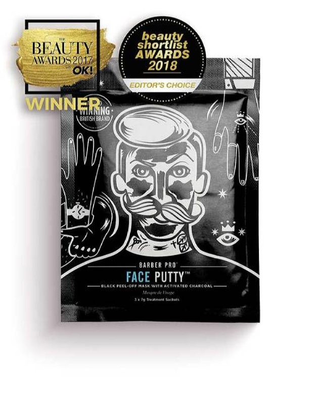 BARBER PRO FACE PUTTY (black peel-off mask with actvated charcoal)