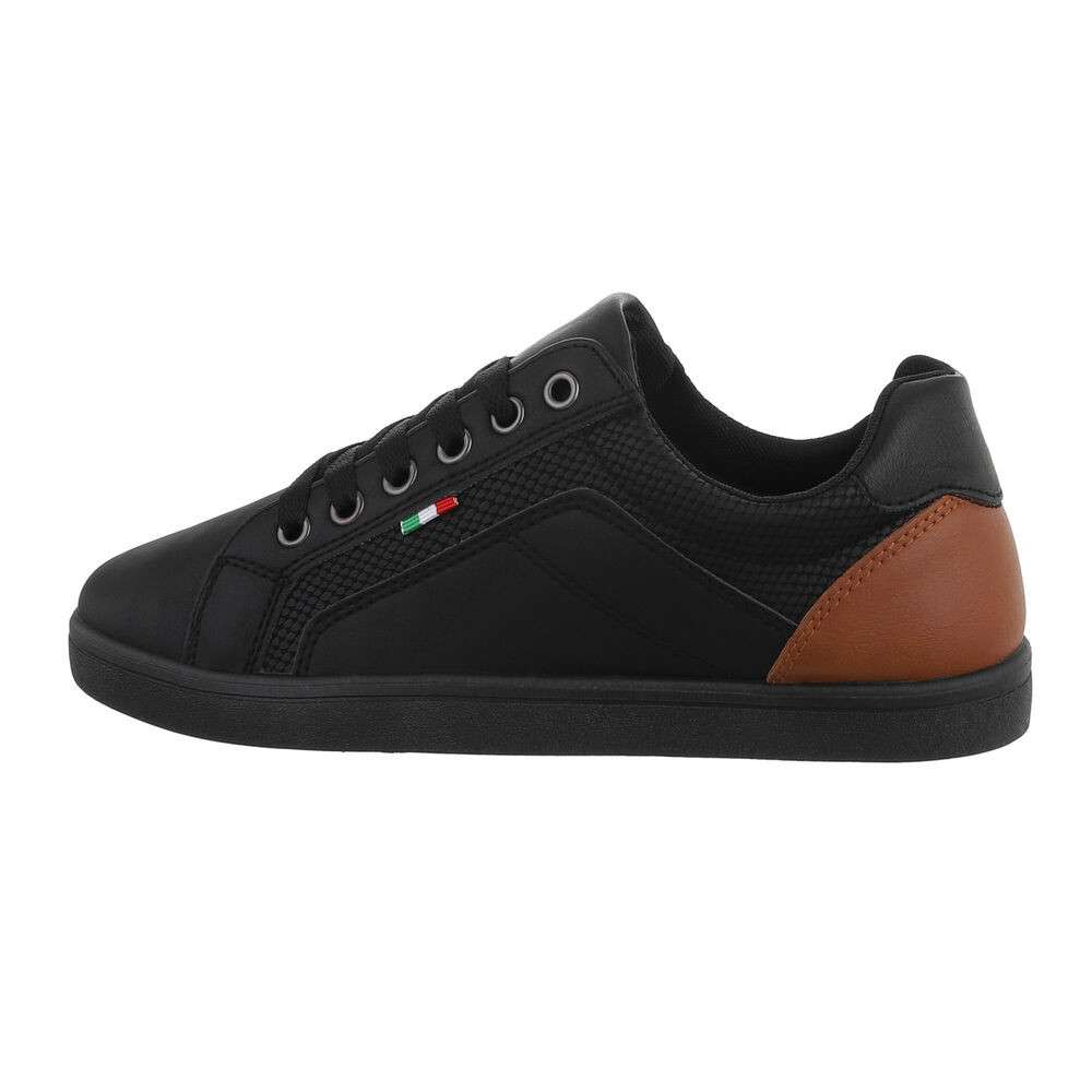 Ανδρικά Sneakers Μαύρο-Καφέ χρώμα