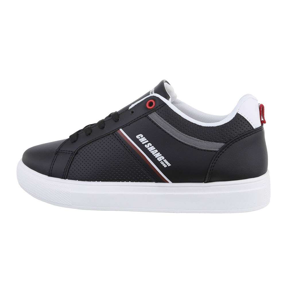 Ανδρικά Sneakers Μαύρο-Άσπρο χρώμα Flat Type